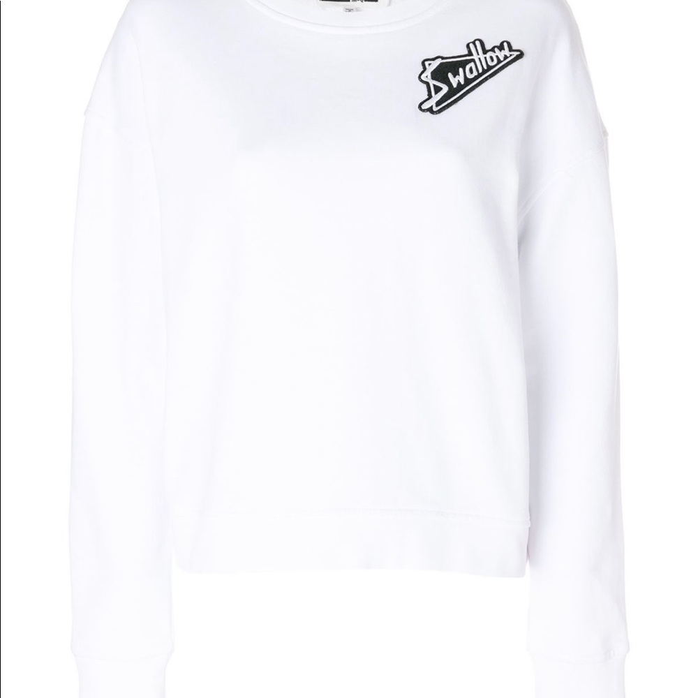 McQ Swallow embroidered patch sweatshirt